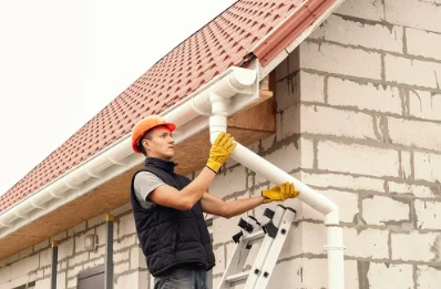 Pose et remplacement de gouttières au Hamel